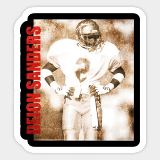 TEXTURE ART- Deion Sanders - Retro Aesthetic Fan Art Sticker